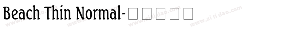 Beach Thin Normal字体转换